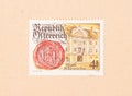 A stamp printed in Austria shows a very old red seal, circa 1981 Royalty Free Stock Photo