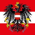 Austria coat of arm and flag