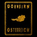 Austria Dornbirn Seal Map Design Royalty Free Stock Photo
