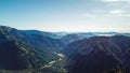 Austria - A drone shot of a valley in Hochschwab Region