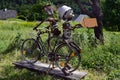 Austria, Duernstein, Biker Sculpture