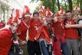 Austria fans at the euro 2008 Royalty Free Stock Photo