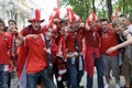 Austria fans at the euro 2008 Royalty Free Stock Photo