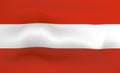 Austria Flag Icon and Logo. World National Isolated Flag Banner and Template. Realistic, 3D Vector illustration Art with Wave Royalty Free Stock Photo