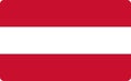 Austria flag isolated. Illustration of a country flag