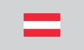 Austria flag vector illustration Flag icon Standard color Standard size A rectangular flag Computer illustration