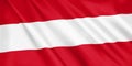 Austria flag waving with the wind.