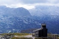 Austria glacier Pasternce high in the mountains and a small lonely church