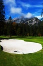 Austria: Green of 18 hole Golf course in Pertisau Royalty Free Stock Photo