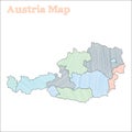 Austria hand-drawn map.