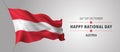 Austria happy national day greeting card, banner with template text vector illustration
