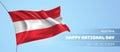 Austria happy national day greeting card, banner vector illustration