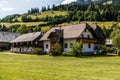 Austria - July, 2019: Asphalt road in Austria, Alps in a beautiful summer day Royalty Free Stock Photo