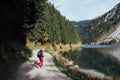 Austria and lake vilsalpsee, nature walk Royalty Free Stock Photo
