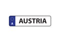 Austria license plate car motor vehicle