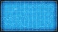 Austria map blue print artwork illustration silhouette Royalty Free Stock Photo