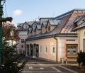 AUSTRIA, MEDLING - DECEMBER 11, 2022: cozy small street of a provincial austrian town