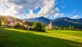 Austria traditional church with chapel in village