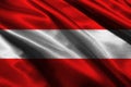 Austria national flag 3D illustration symbol.