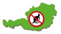 Austria No Kangaroos Road Sign Map Symbol