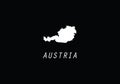 Austria outline map national borders country state Europe