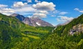 Austria. Panorama view. Panoramic road to Pasterze Glacier Royalty Free Stock Photo