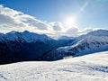 Austria Paznaun Rocky Mountains Landscape Royalty Free Stock Photo