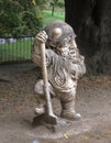 Austria. Salzburg. Funny gnomes adorn the Mirabell parkthe park Mirabel. Royalty Free Stock Photo