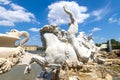 Austria, Schonbrunn Palace Imperial fountain in royal Gardens in Vienna