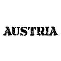 AUSTRIA stamp on white isolated Royalty Free Stock Photo