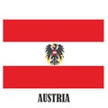 Austria symbols: national coat of arms and flag