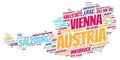 Austria top travel destinations word cloud