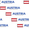 Austria travel destination national flag or heraldic symbol seamless pattern