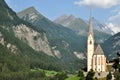 Austria typical alpine church Royalty Free Stock Photo