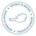 Austria vector map sticker.