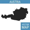 Austria vector map with title