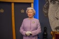 wax figure of Queen Elizabeth of England at the Madame Tussauds Royalty Free Stock Photo