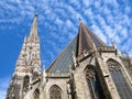 Austria, Vienna, St. Stephen`s Cathedral, Stephansdom, isolated on blue sky Royalty Free Stock Photo