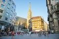 Vienna, view of cathedral and The Stephansplatz