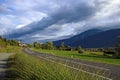 Austria. View of alpine road valley in summer time Royalty Free Stock Photo