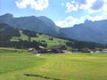 Austria village with mountains