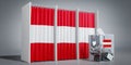 Austria - voting booths with country flag