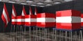 Austria - voting booths and flags - election concept