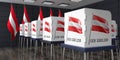 Austria - voting booths - election concept