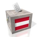 Austria - wooden ballot box - voting concept