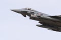 Austrian Air Force Eurofighter EF2000 fighter jet plane flying with emergency frequency