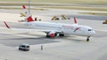 Austrian Airlines plane at terminal