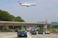 Austrian Airlines Boeing 777 on approach to JFK International Airport in New York Royalty Free Stock Photo