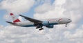 Austrian Airlines Boeing 777 Landing Royalty Free Stock Photo
