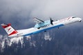 Austrian Airlines plane taking off Royalty Free Stock Photo